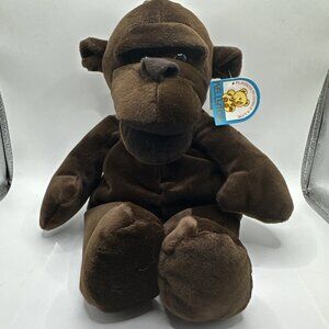 Beanpals kellytoys 14 inch cuddle animal Dark Brown gorilla With Tags Velvety